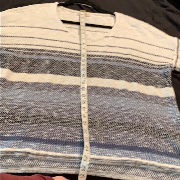Style & Co sweater Stripes White/blue xxl - Picture 4 of 6
